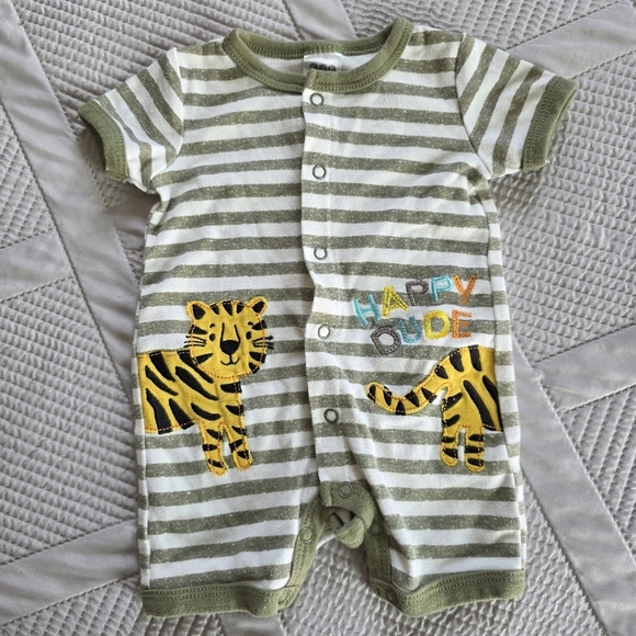 🔥5 FOR $25🔥2 Pack Bundle CJP Baby Boy Rompers 0-3M - Picture 6 of 10